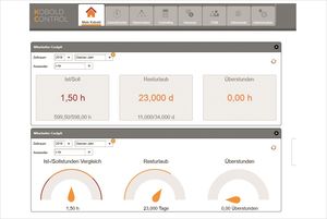 Dokumentation der Arbeitszeiten (Bild: KOBOLD Management Systeme GmbH, Wuppertal)