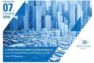 Einladungskarte Cover zum 2. BIM Symposium in Frankfurt am Main
