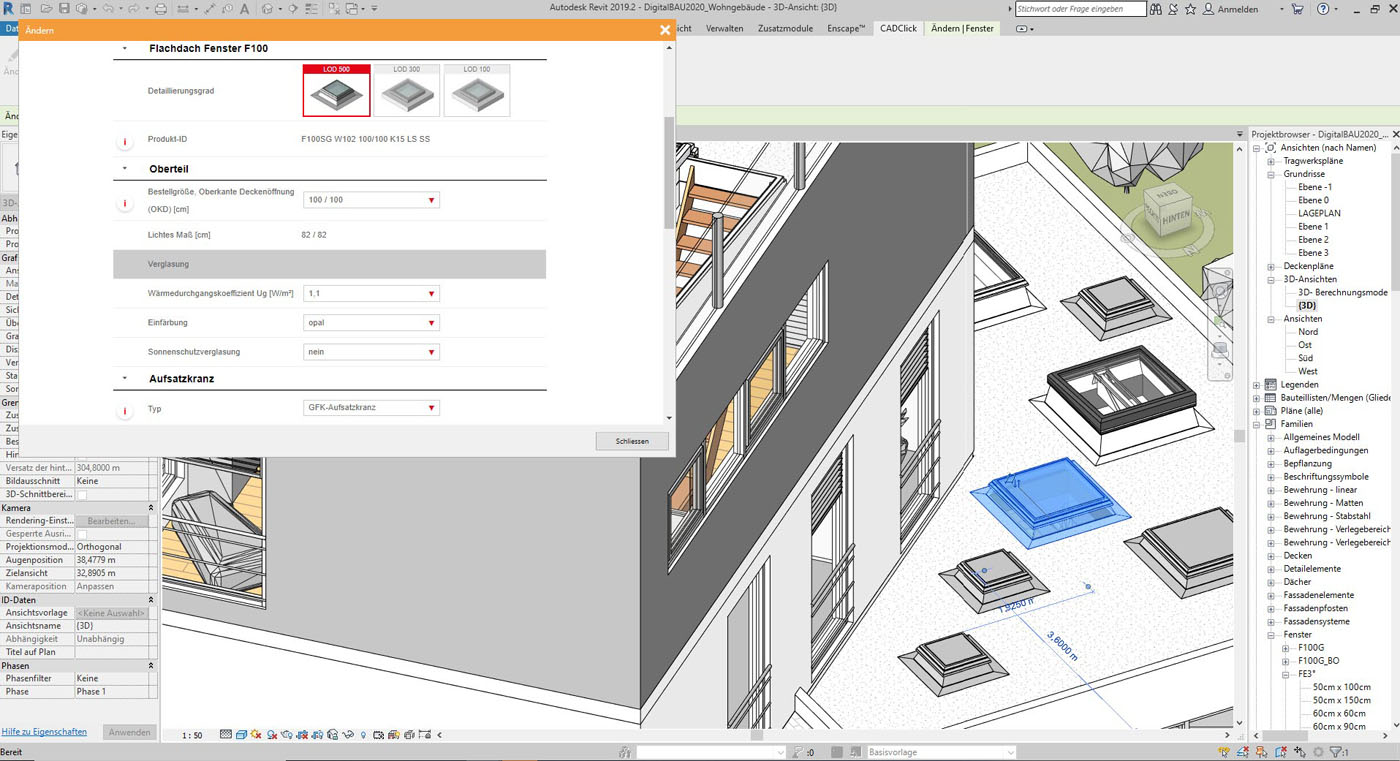 Lamilux schaltet Konfigurator mit BIM-/IFC-Datenexport frei