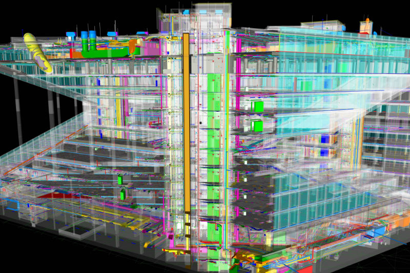 BIM-Modell des Axel-Springer-Neubaus.