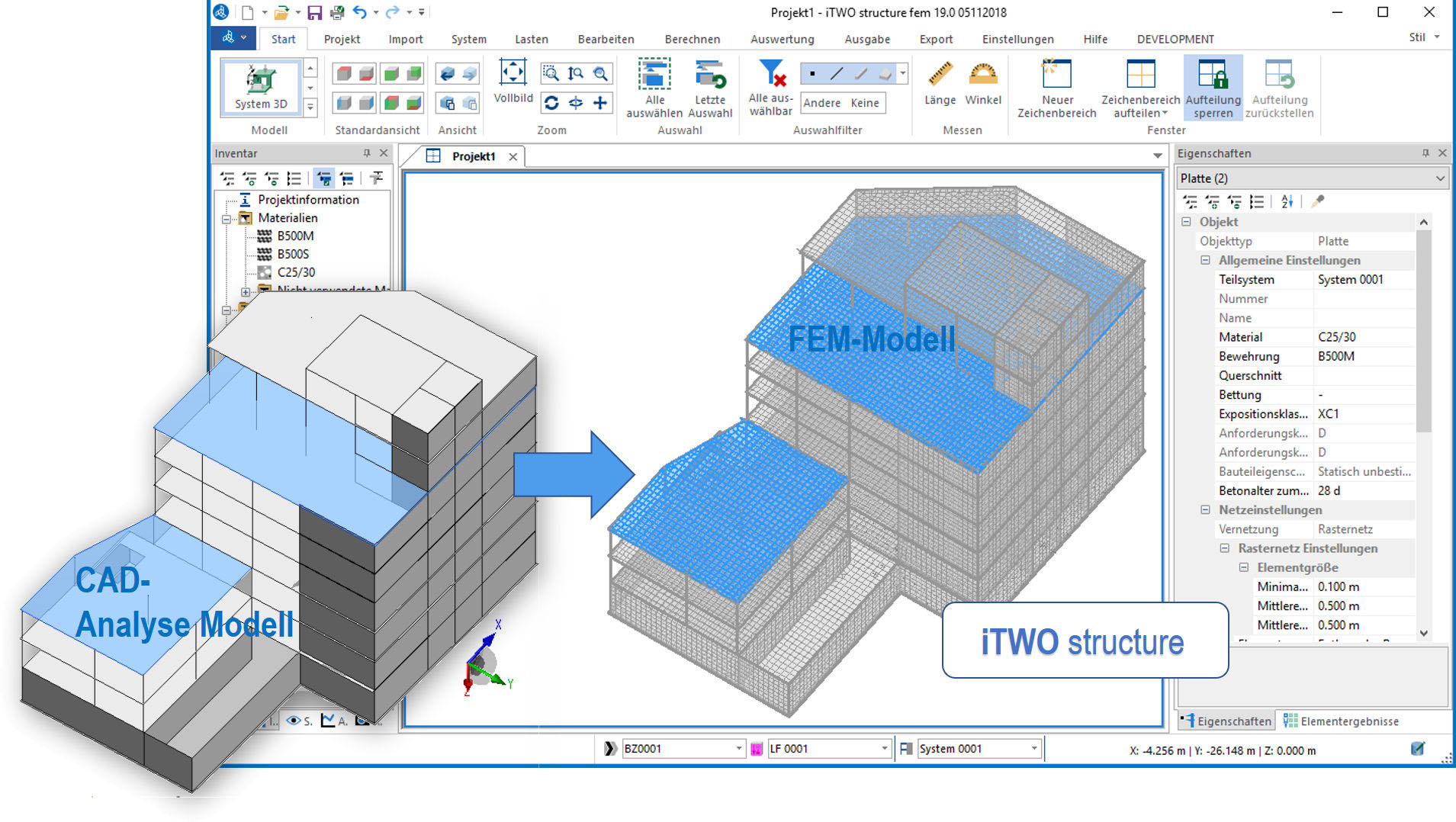 iTWO structure fem mit Revit PlugIn 
