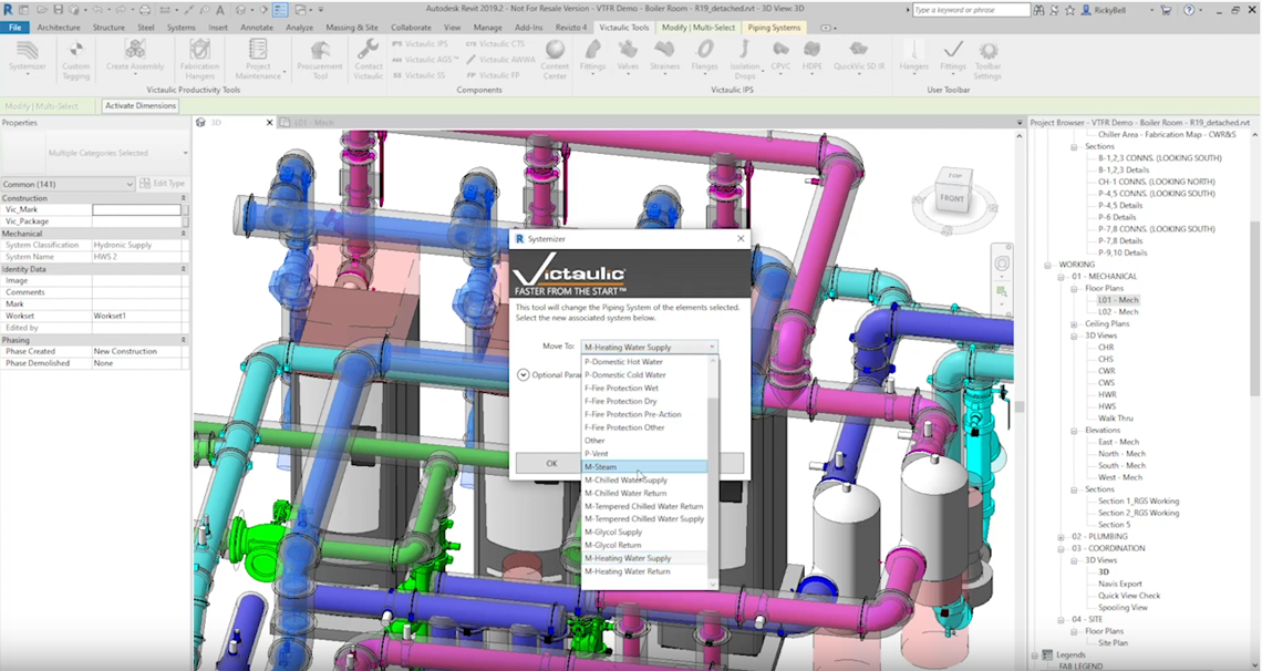 Umfangreiches Update für Victaulic Tools for Revit